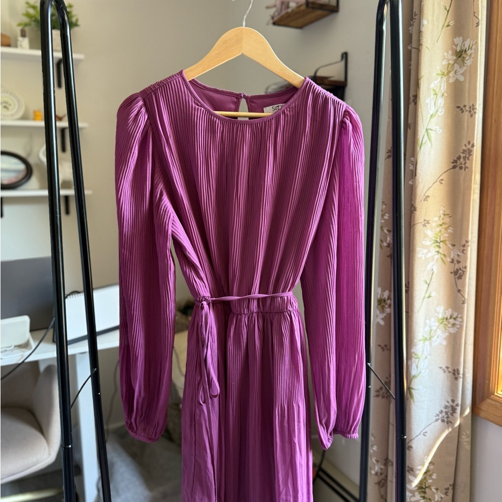 Suzy Shier Plum Midi Dress